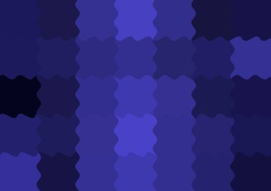 Büyük mavi renk kare pikselleri dalgalarla dalgalanan soyut dekoratif arkaplan