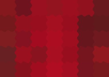 Büyük kırmızı renk kare pikselleri dalgalarla dalgalanan soyut dekoratif arkaplan