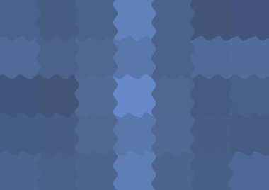 Büyük mavi renk kare pikselleri dalgalarla dalgalanan soyut dekoratif arkaplan