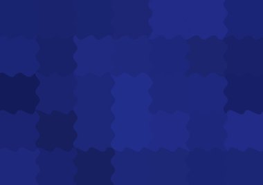 Büyük mavi renk kare pikselleri dalgalarla dalgalanan soyut dekoratif arkaplan