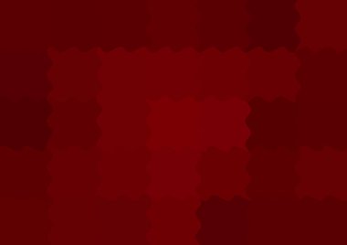 Büyük kırmızı renk kare pikselleri dalgalarla dalgalanan soyut dekoratif arkaplan