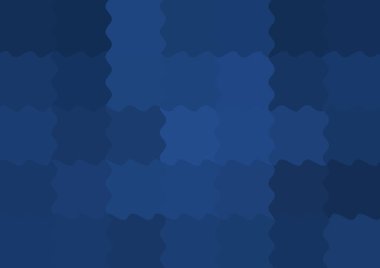 Büyük mavi renk kare pikselleri dalgalarla dalgalanan soyut dekoratif arkaplan