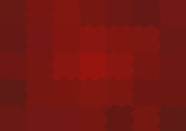 Büyük kırmızı renk kare pikselleri dalgalarla dalgalanan soyut dekoratif arkaplan