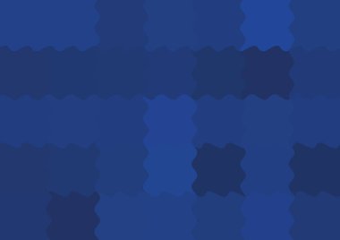 Büyük mavi renk kare pikselleri dalgalarla dalgalanan soyut dekoratif arkaplan