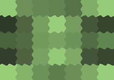 Dalgalarla dalgalanan büyük renk kare pikselleri ile soyut dekoratif arkaplan