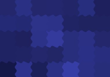 Büyük mavi renk kare pikselleri dalgalarla dalgalanan soyut dekoratif arkaplan