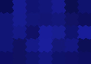 Büyük mavi renk kare pikselleri dalgalarla dalgalanan soyut dekoratif arkaplan