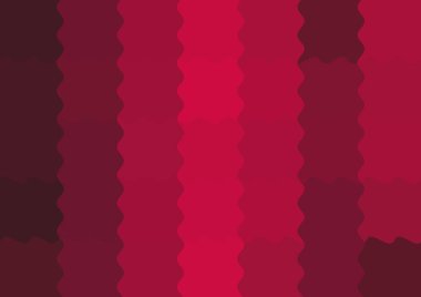 Büyük kırmızı renk kare pikselleri dalgalarla dalgalanan soyut dekoratif arkaplan