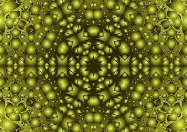 Dijital illüstrasyon, geometrik soyut renkli kaleydoskop simetrik desen ve gradyan etkisi. Klasik güzel dekoratif arkaplan