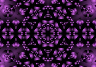 Dijital illüstrasyon, geometrik soyut renkli kaleydoskop simetrik desen ve gradyan etkisi. Klasik güzel dekoratif arkaplan