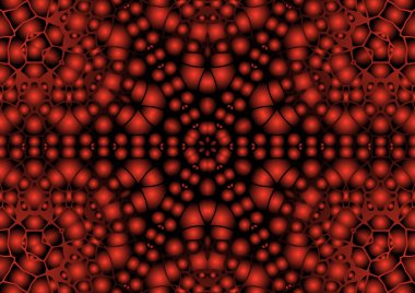 Dijital illüstrasyon, geometrik soyut renkli kaleydoskop simetrik desen ve gradyan etkisi. Klasik güzel dekoratif arkaplan