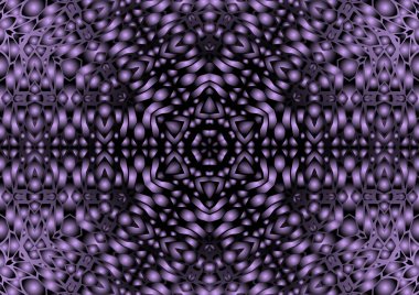 Dijital illüstrasyon, geometrik soyut renkli kaleydoskop simetrik desen ve gradyan etkisi. Klasik güzel dekoratif arkaplan