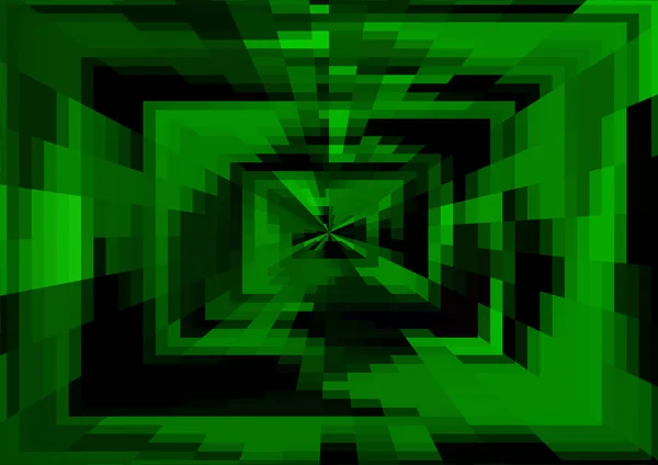 Abstract Moderne Groene Achtergrond Met Pixels Projectie Effect — Stockfoto