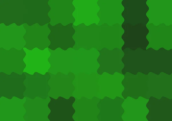 Fondo Decorativo Abstracto Con Grandes Píxeles Cuadrados Color Verde Ondulados —  Fotos de Stock