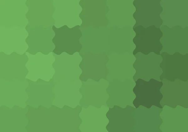 Fundo Decorativo Abstrato Com Grande Cor Verde Pixels Quadrados Ondulados — Fotografia de Stock