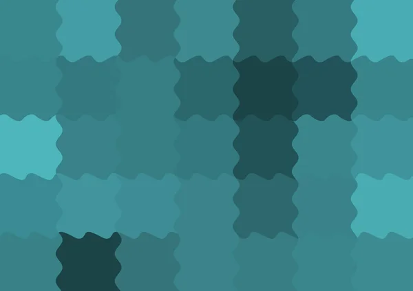 Abstraktní Dekorativní Pozadí Velkou Modrou Barvou Čtvercových Pixelů Zvlněné Vlnami — Stock fotografie
