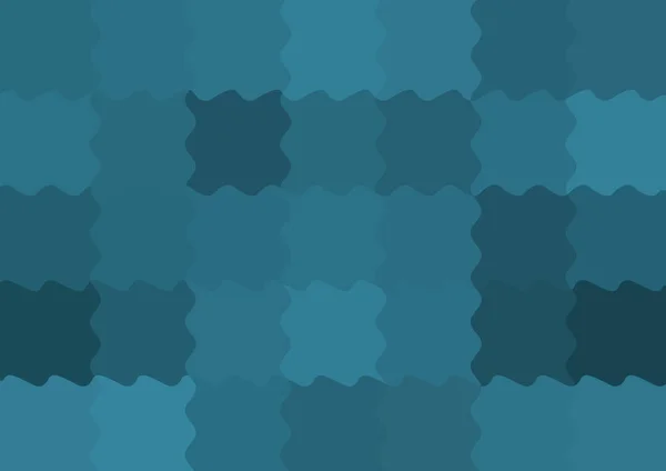Fundo Decorativo Abstrato Com Grandes Pixels Quadrados Cor Azul Ondulados — Fotografia de Stock