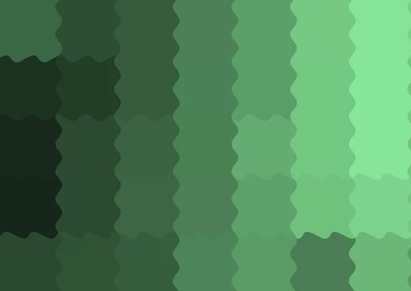 Abstraktní Dekorativní Pozadí Velkou Zelenou Barvou Čtvercových Pixelů Zvlněné Vlnami — Stock fotografie