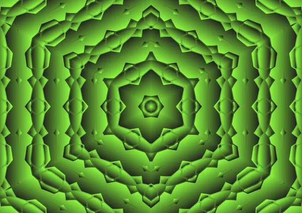 Digitální Ilustrace Geometrický Abstraktní Barevný Kaleidoskop Symetrický Obrazec Efektem Gradientu — Stock fotografie