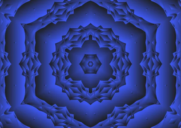 Digitale Illustration Geometrische Abstrakte Bunte Kaleidoskop Symmetrische Muster Mit Gradienten — Stockfoto