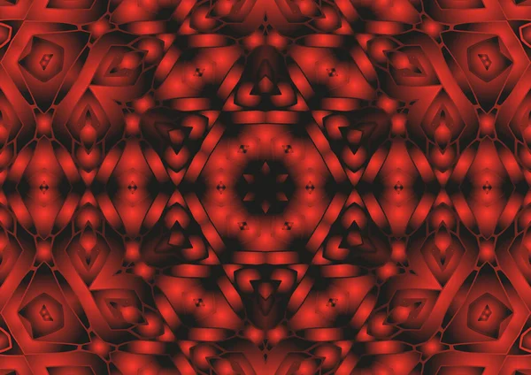 Ilustrație Digitală Caleidoscop Abstract Geometric Colorat Simetric Model Efect Gradient — Fotografie, imagine de stoc