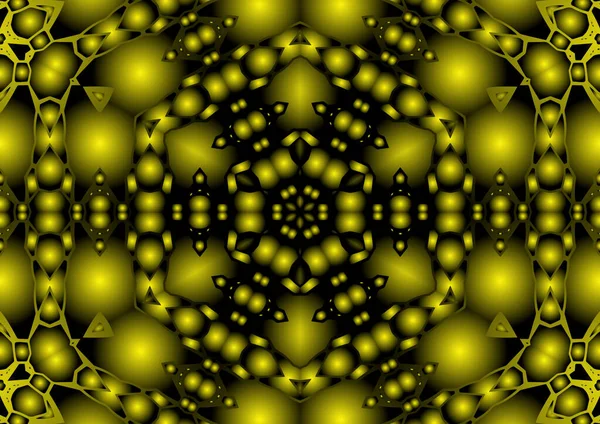 Dijital illüstrasyon, geometrik soyut renkli kaleydoskop simetrik desen ve gradyan etkisi. Klasik güzel dekoratif arkaplan