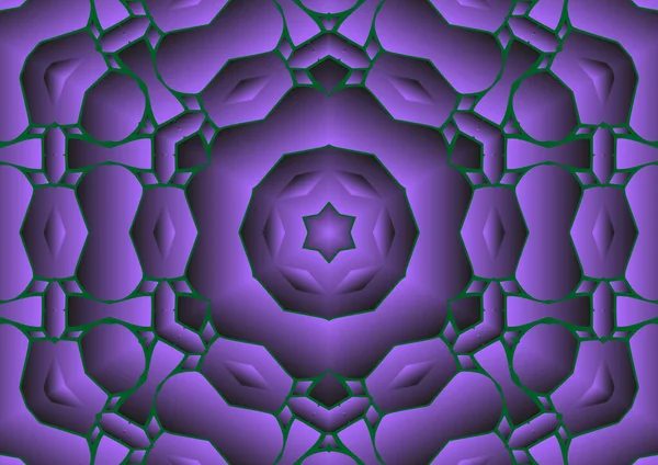 Digitální Ilustrace Geometrický Abstraktní Barevný Kaleidoskop Symetrický Obrazec Efektem Gradientu — Stock fotografie