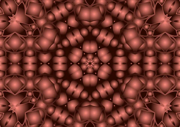 Illustration Numérique Géométrique Abstrait Kaléidoscope Coloré Motif Symétrique Avec Effet — Photo