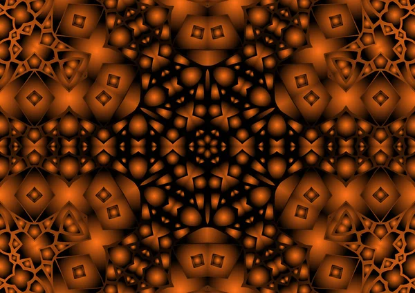 Digitální Ilustrace Geometrický Abstraktní Barevný Kaleidoskop Symetrický Obrazec Efektem Gradientu — Stock fotografie