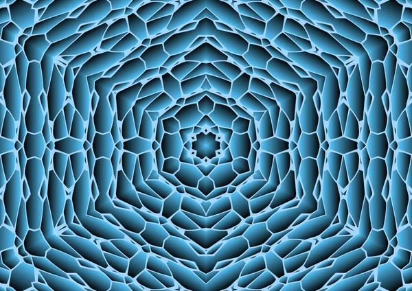 Digitale Illustration Geometrische Abstrakte Bunte Kaleidoskop Symmetrische Muster Mit Gradienten — Stockfoto