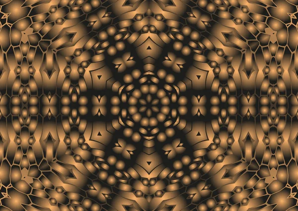 Digitale Illustration Geometrische Abstrakte Bunte Kaleidoskop Symmetrische Muster Mit Gradienten — Stockfoto