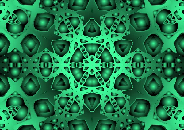 Digitální Ilustrace Geometrický Abstraktní Barevný Kaleidoskop Symetrický Obrazec Efektem Gradientu — Stock fotografie