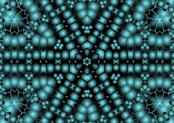 Digital Illustration Geometriska Abstrakta Färgglada Kalejdoskop Symmetriska Mönster Med Lutning — Stockfoto