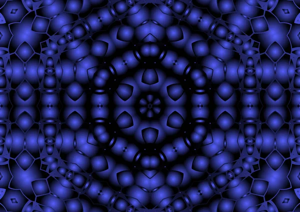 Digitální Ilustrace Geometrický Abstraktní Barevný Kaleidoskop Symetrický Obrazec Efektem Gradientu — Stock fotografie