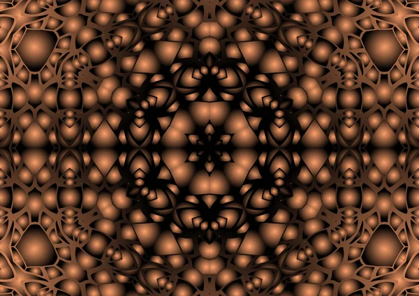 Digitális Illusztráció Geometrikus Absztrakt Színes Kaleidoszkóp Szimmetrikus Minta Gradiens Hatással — Stock Fotó