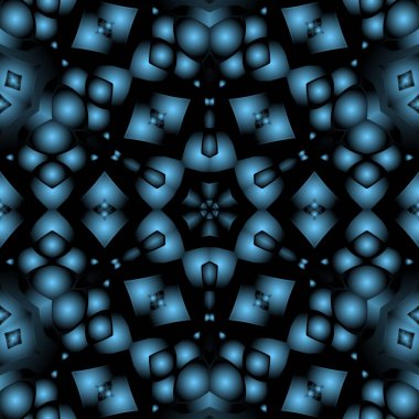 Dijital illüstrasyon, geometrik soyut renkli kaleydoskop simetrik desen ve gradyan etkisi. Klasik güzel dekoratif arkaplan
