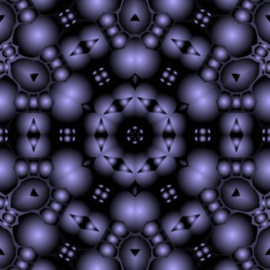 Dijital illüstrasyon, geometrik soyut renkli kaleydoskop simetrik desen ve gradyan etkisi. Klasik güzel dekoratif arkaplan