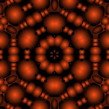 Dijital illüstrasyon, geometrik soyut renkli kaleydoskop simetrik desen ve gradyan etkisi. Klasik güzel dekoratif arkaplan