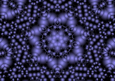 Dijital illüstrasyon, geometrik soyut renkli kaleydoskop simetrik desen ve gradyan etkisi. Klasik güzel dekoratif arkaplan