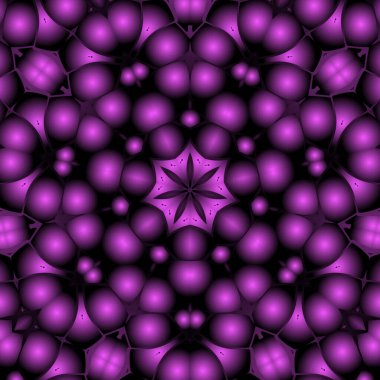 Dijital illüstrasyon, geometrik soyut renkli kaleydoskop simetrik desen ve gradyan etkisi. Klasik güzel dekoratif arkaplan