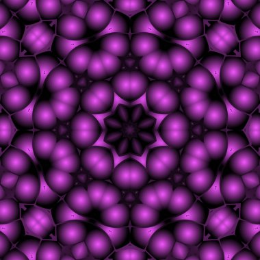 Dijital illüstrasyon, geometrik soyut renkli kaleydoskop simetrik desen ve gradyan etkisi. Klasik güzel dekoratif arkaplan