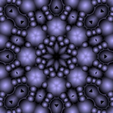 Dijital illüstrasyon, geometrik soyut renkli kaleydoskop simetrik desen ve gradyan etkisi. Klasik güzel dekoratif arkaplan