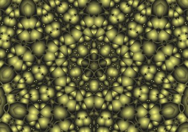 Dijital illüstrasyon, geometrik soyut renkli kaleydoskop simetrik desen ve gradyan etkisi. Klasik güzel dekoratif arkaplan