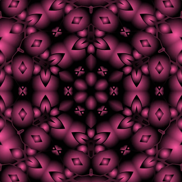 Dijital illüstrasyon, geometrik soyut renkli kaleydoskop simetrik desen ve gradyan etkisi. Klasik güzel dekoratif arkaplan