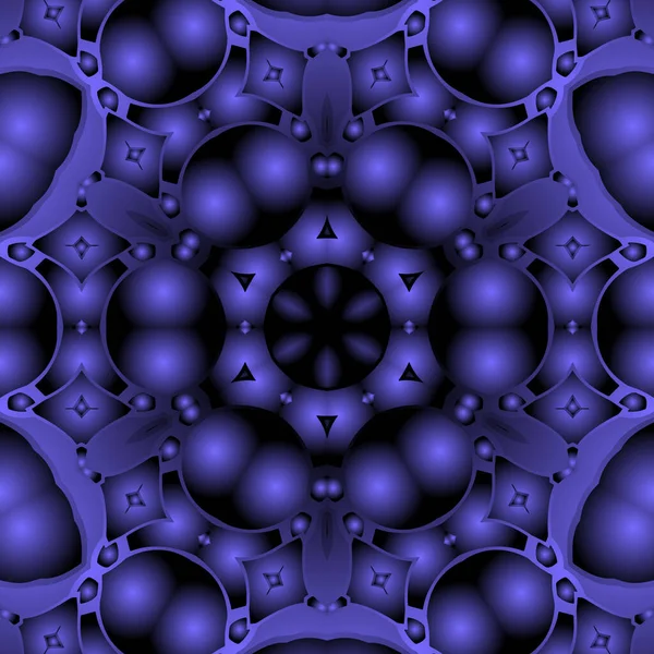 Dijital illüstrasyon, geometrik soyut renkli kaleydoskop simetrik desen ve gradyan etkisi. Klasik güzel dekoratif arkaplan