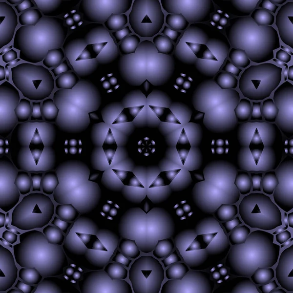 Dijital illüstrasyon, geometrik soyut renkli kaleydoskop simetrik desen ve gradyan etkisi. Klasik güzel dekoratif arkaplan