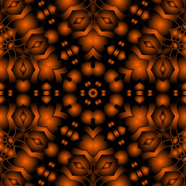 Dijital illüstrasyon, geometrik soyut renkli kaleydoskop simetrik desen ve gradyan etkisi. Klasik güzel dekoratif arkaplan