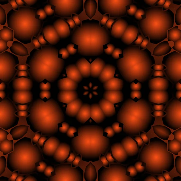 Dijital illüstrasyon, geometrik soyut renkli kaleydoskop simetrik desen ve gradyan etkisi. Klasik güzel dekoratif arkaplan