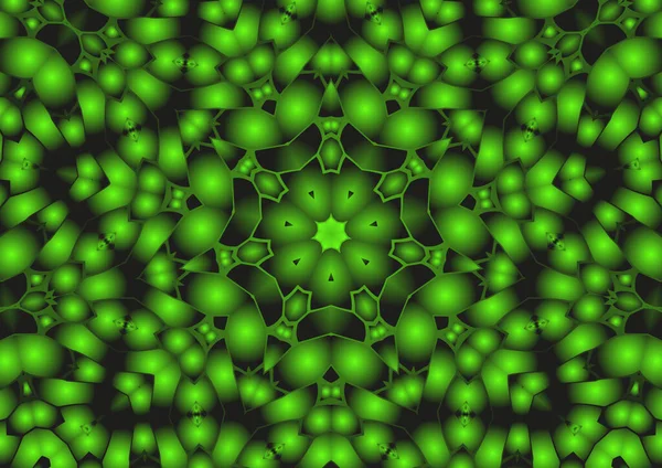 Digitální Ilustrace Geometrický Abstraktní Barevný Kaleidoskop Symetrický Obrazec Efektem Gradientu — Stock fotografie