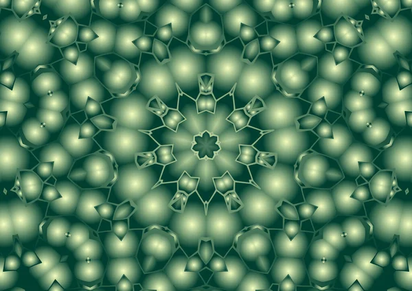 Illustrazione Digitale Geometrico Astratto Colorato Caleidoscopio Modello Simmetrico Con Effetto — Foto Stock